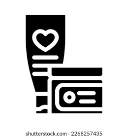 body cream cosmetic glyph icon vector. body cream cosmetic sign. isolated symbol illustration