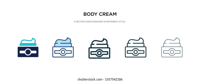 body cream icon in different style vector illustration. two colored and black body cream vector icons designed in filled, outline, line and stroke style can be used for web, mobile, ui