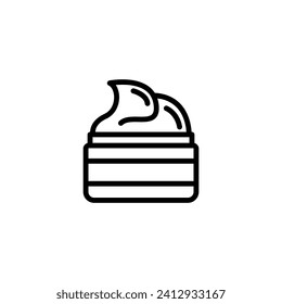 diseño de logotipo o icono de crema corporal símbolo de signo aislado ilustración vectorial - icono vectorial de estilo de línea de alta calidad adecuado para diseñadores, desarrolladores web, pantallas y sitios web