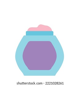 imagen vectorial de icono de crema corporal con fondo blanco