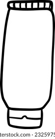 body cream storage tube doodle linear cartoon coloring