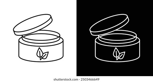 Body cream thin line vector icon set.