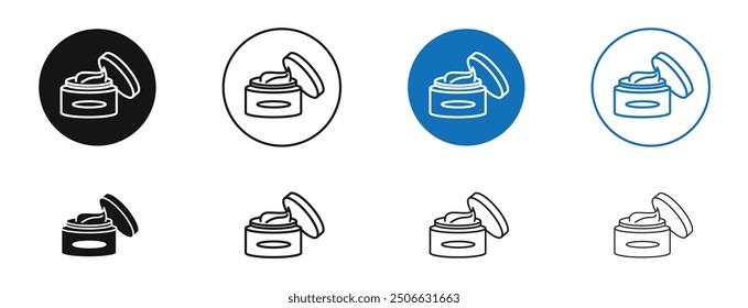 Icono de Vector crema corporal en colores negro y azul