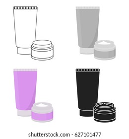 Body creams icon in cartoon style isolated on white background. Make up symbol stock vector illustration.