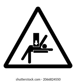 Body Crush Force From Above Symbol Sign, Vector Illustration, Isolate On White Background Label .EPS10