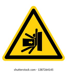Body Crush Force From Side Symbol Sign, Vector Illustration, Isolate On White Background Label .EPS10  