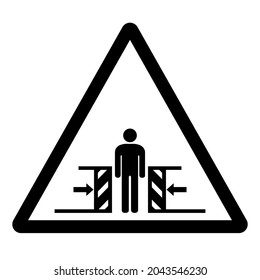 Body Crush Force From Two Sides Symbol Sign, Vector Illustration, Isolate On White Background Label .EPS10