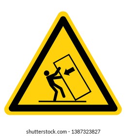 Body Crush Tip over Hazard Symbol Sign, Vector Illustration, Isolate On White Background Label .EPS10  