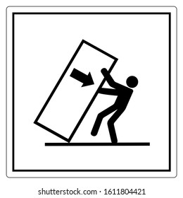 Body Crush Tip over Hazard Symbol Sign, Vector Illustration, Isolate On White Background Label .EPS10