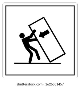 Body Crush Tip over Hazard Symbol Sign, Vector Illustration, Isolate On White Background Label .EPS10