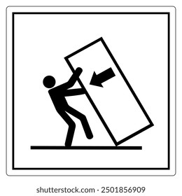 Body Crush Tip over Hazard Symbol Sign, Vector Illustration, Isolate On White Background Label .EPS10