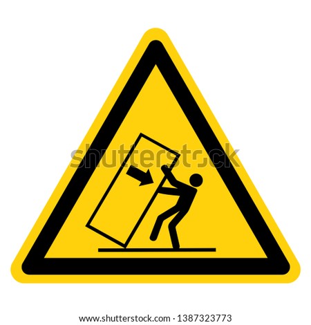 Body Crush Tip over Hazard Symbol Sign, Vector Illustration, Isolate On White Background Label .EPS10 