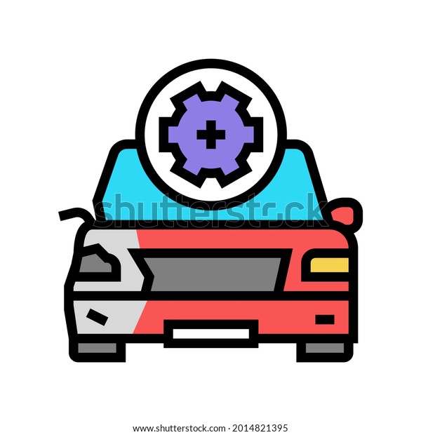 body damage repair color icon vector.\
body damage repair sign. isolated symbol\
illustration