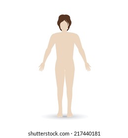 Body design over white background, vector illustration