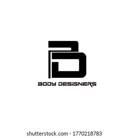 Body designer modern logo vector, initial b, and d symbol design.