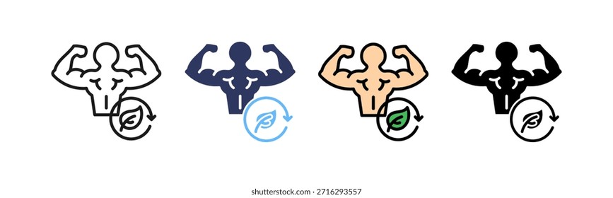 Icono de desintoxicación corporal Ilustración vectorial múltiple