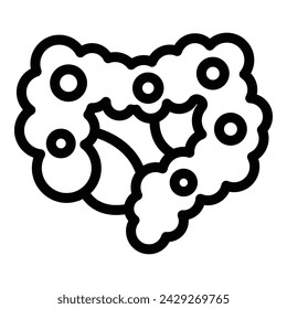 Body detox icon outline vector. Healthy digestive system. Balanced nutrition diet