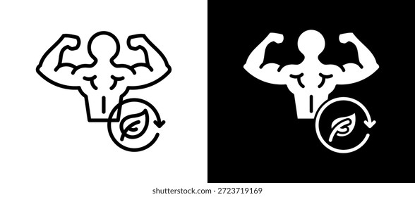 Ícone de Desintoxicação de Corpo branco Ilustração de Vetor preto