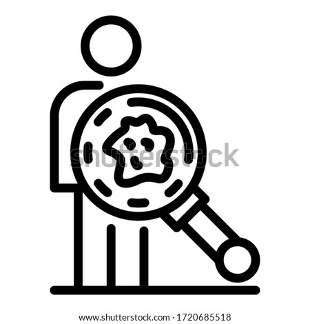 Body diagnose icon. Outline body diagnose vector icon for web design isolated on white background
