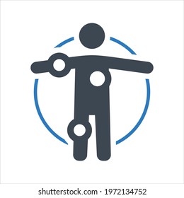 Body diagnosis icon, vector and glyph