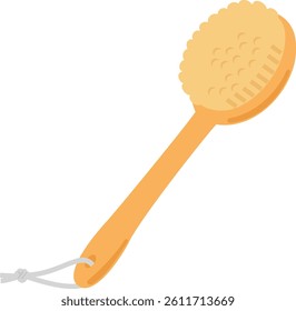 Body dry brush with handle