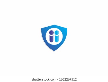 Logotipo gráfico vectorial de resistencia corporal. Logo del diseño de protección de la salud