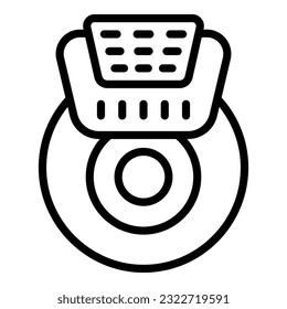 Body epilator icon outline vector. Hair epilation. Skin care