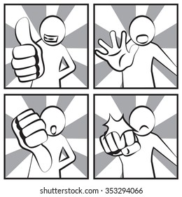 Body expressions on comic style