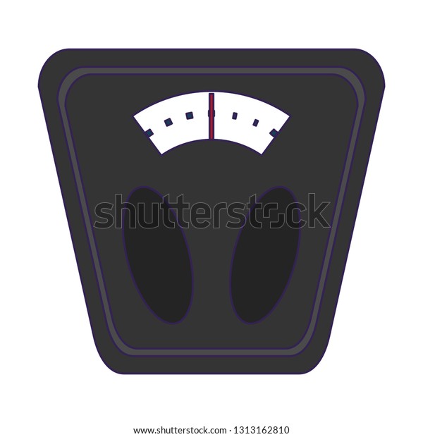 Body Fats Scale Equipment Blue Lines Stock Vector (Royalty Free ...