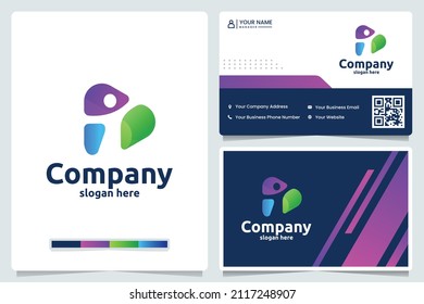 cuerpo fresco, degradado de color, diseño de logotipo y tarjeta de visita