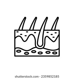 Body Hair icon in vector. Illustration