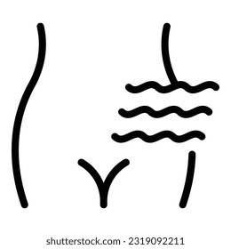 Body hair removal icon outline vector. Wax cream. Aroma laser