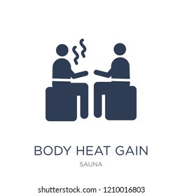 Body heat gain icon. Trendy flat vector Body heat gain icon on white background from sauna collection, vector illustration can be use for web and mobile, eps10