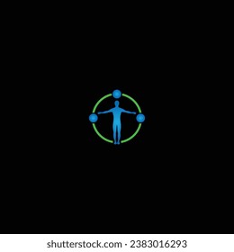 logotipo vectorial de yoga de terapia de la salud corporal