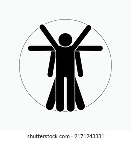 Body Icon. Anatomy Symbol - Vector.