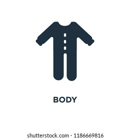 Body icon. Black filled vector illustration. Body symbol on white background. Can be used in web and mobile.