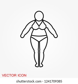 Body icon in flat minimal design. Concept illustration for web site. Sign, symbol, element.