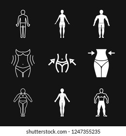 Body icon in flat minimal design. Concept illustration for web site. Sign, symbol, element.