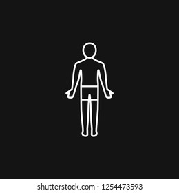 Body icon in flat minimal design. Concept illustration for web site. Sign, symbol, element.