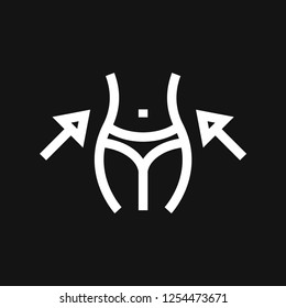 Body icon in flat minimal design. Concept illustration for web site. Sign, symbol, element.