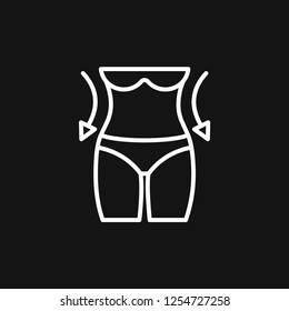 Body icon in flat minimal design. Concept illustration for web site. Sign, symbol, element.