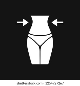 Body icon in flat minimal design. Concept illustration for web site. Sign, symbol, element.