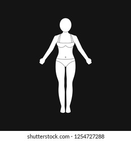 Body icon in flat minimal design. Concept illustration for web site. Sign, symbol, element.