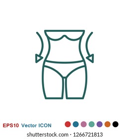 Body icon in flat minimal design. Concept illustration for web site. Sign, symbol, element.