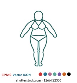 Body icon in flat minimal design. Concept illustration for web site. Sign, symbol, element.
