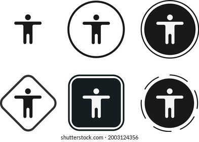 body icon set. Collection of high quality black outline logo for web site design and mobile dark mode apps. Vector illustration on a white background