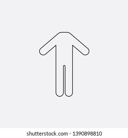 body icon sign signifier vector