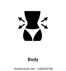 Body icon vector isolated on white background, logo concept of Body sign on transparent background, filled black symbol
