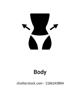 Body icon vector isolated on white background, logo concept of Body sign on transparent background, filled black symbol
