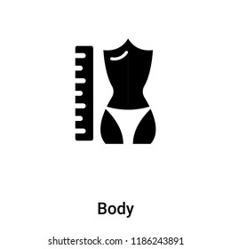 Body icon vector isolated on white background, logo concept of Body sign on transparent background, filled black symbol
